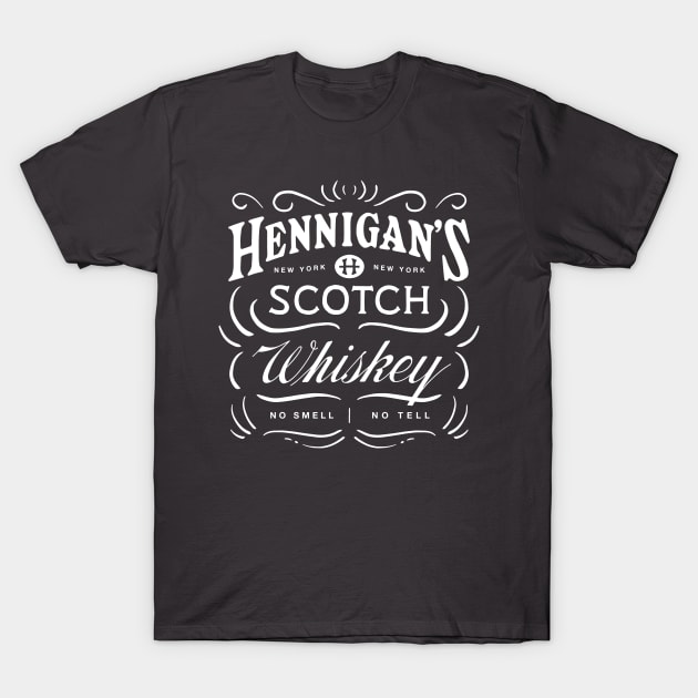 Hennigan's Scotch Whiskey Cosmo Kramer Seinfeld T-Shirt by lorenklein